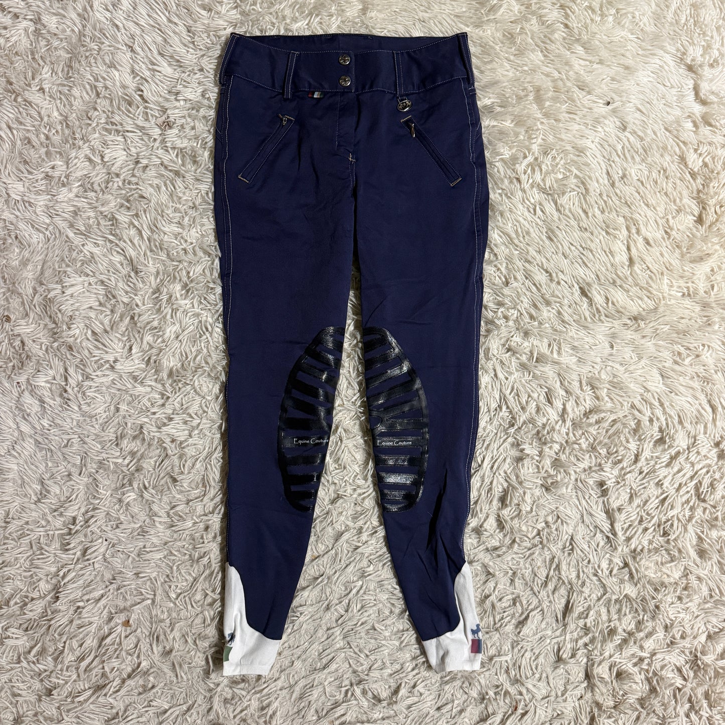 Women’s Size 24R Navy Equine Couture Knee Patch Horseback Riding Breeches