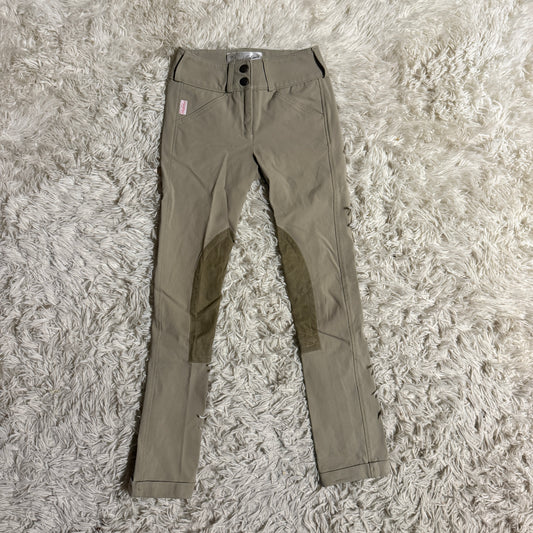 Child’s Size 8L Tan Tailored Sportsman Knee Patch Horseback Riding Jodphurs
