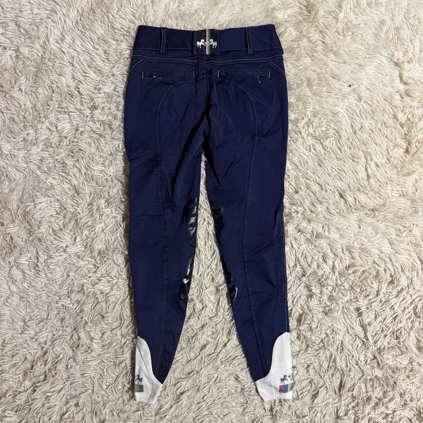Women’s Size 24R Navy Equine Couture Knee Patch Horseback Riding Breeches