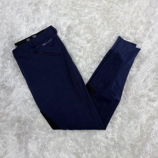 Women’s Size 38L Navy Buckwild Full Seat Horseback Riding Breeches