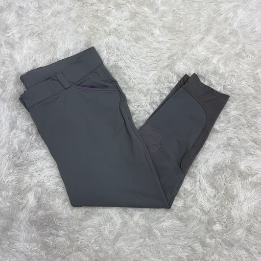 Women’s Size 44R Grey Smartpak Piper Knee Patch Horseback Riding Breeches
