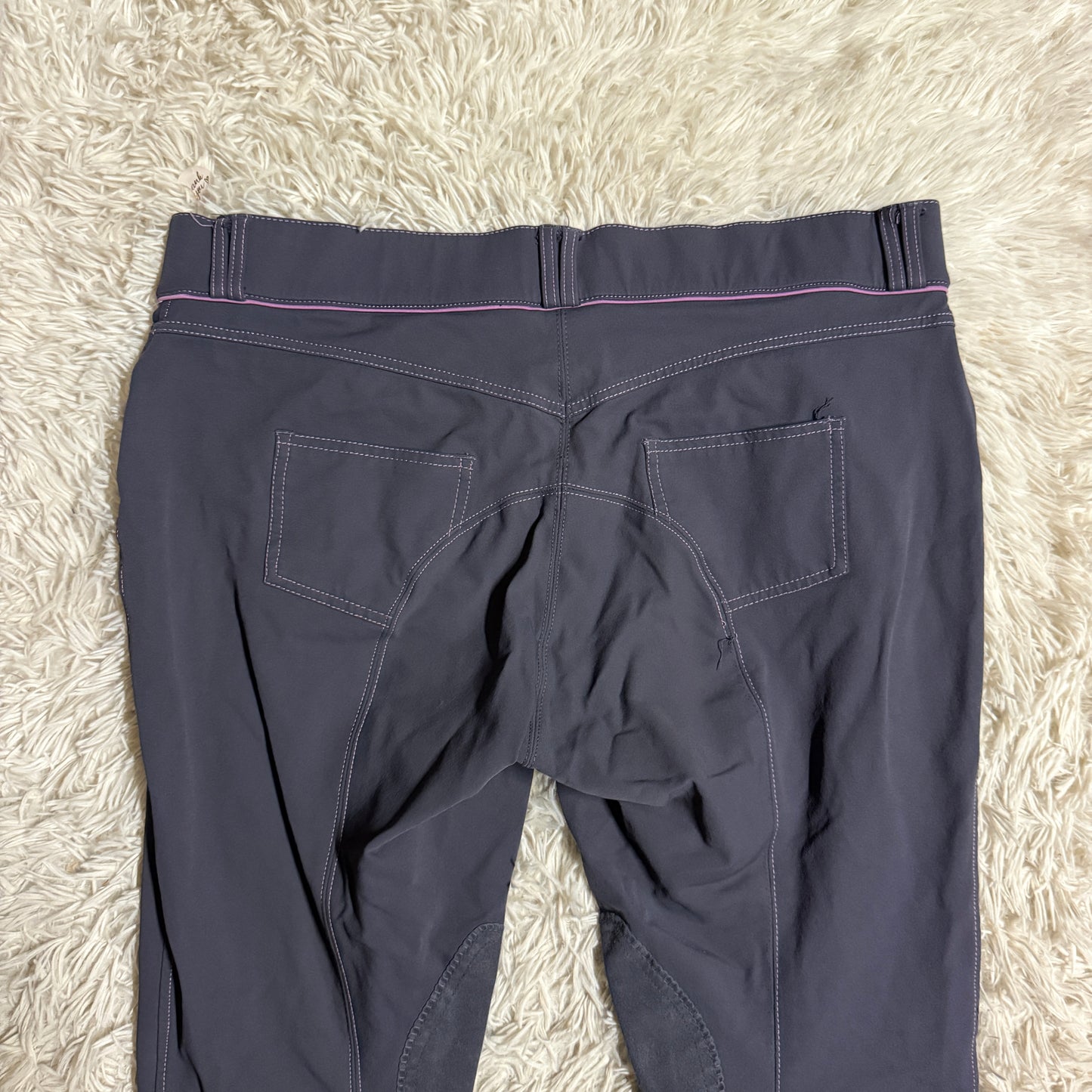 Women’s Size 36R Grey Elation Knee Patch Horseback Riding Breeches
