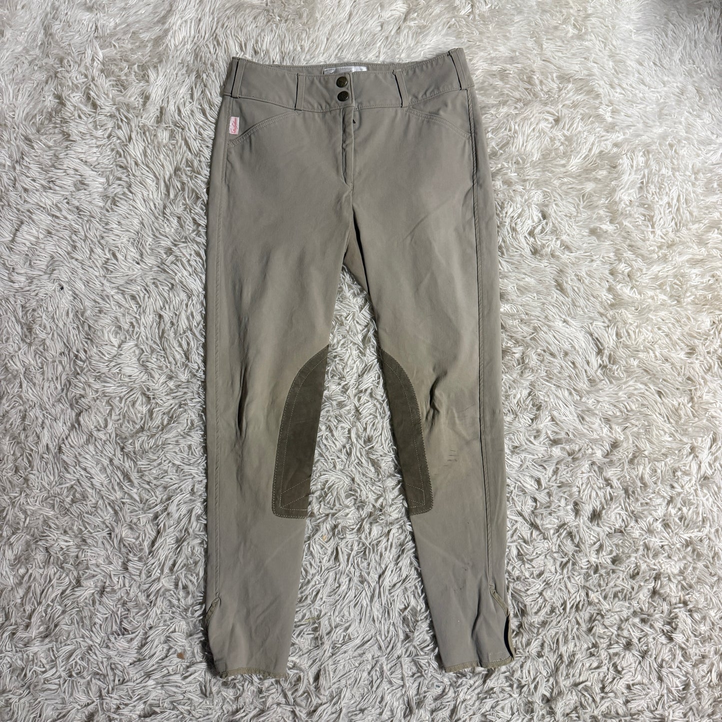 Women’s Size 28R Tan Tailored Sportsman Knee Patch Horseback Riding Breeches