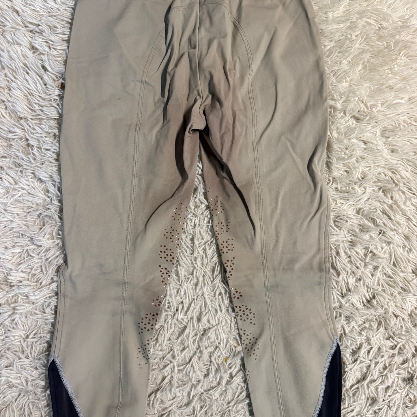 Women’s Size 27R Tan Struck Knee Patch Horseback Riding Breeches