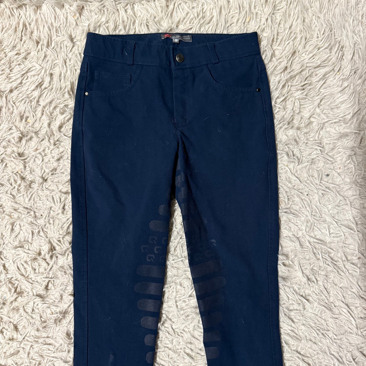 Child’s Size 12 Years Navy QHP Knee Patch Horseback Riding Breeches