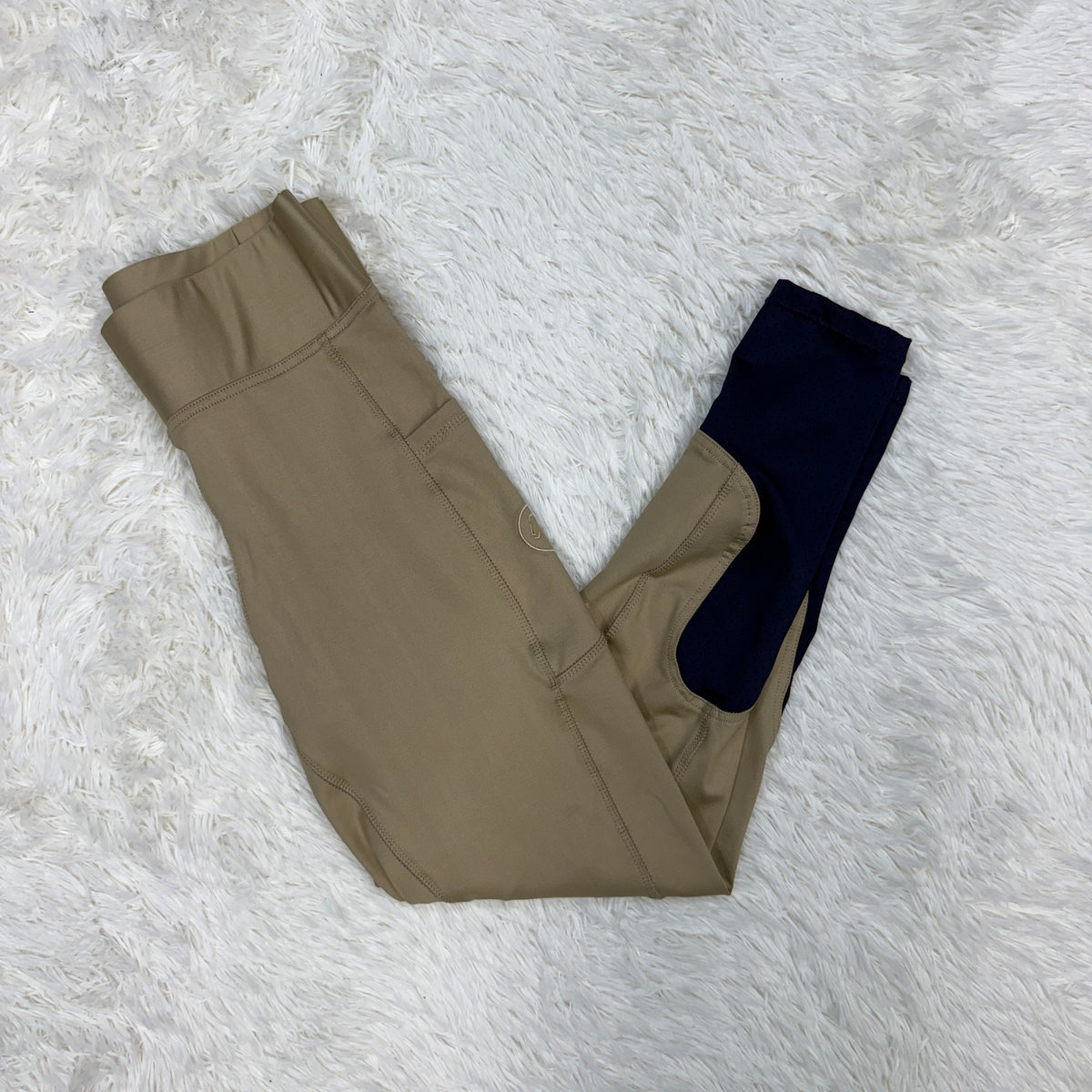 Women’s Small Tan Kathryn Lily Knee Patch Horseback Riding Tights