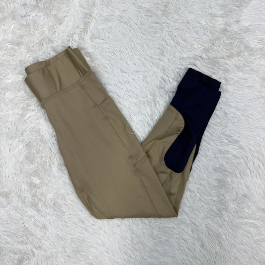 Women’s Small Tan Kathryn Lily Knee Patch Horseback Riding Tights