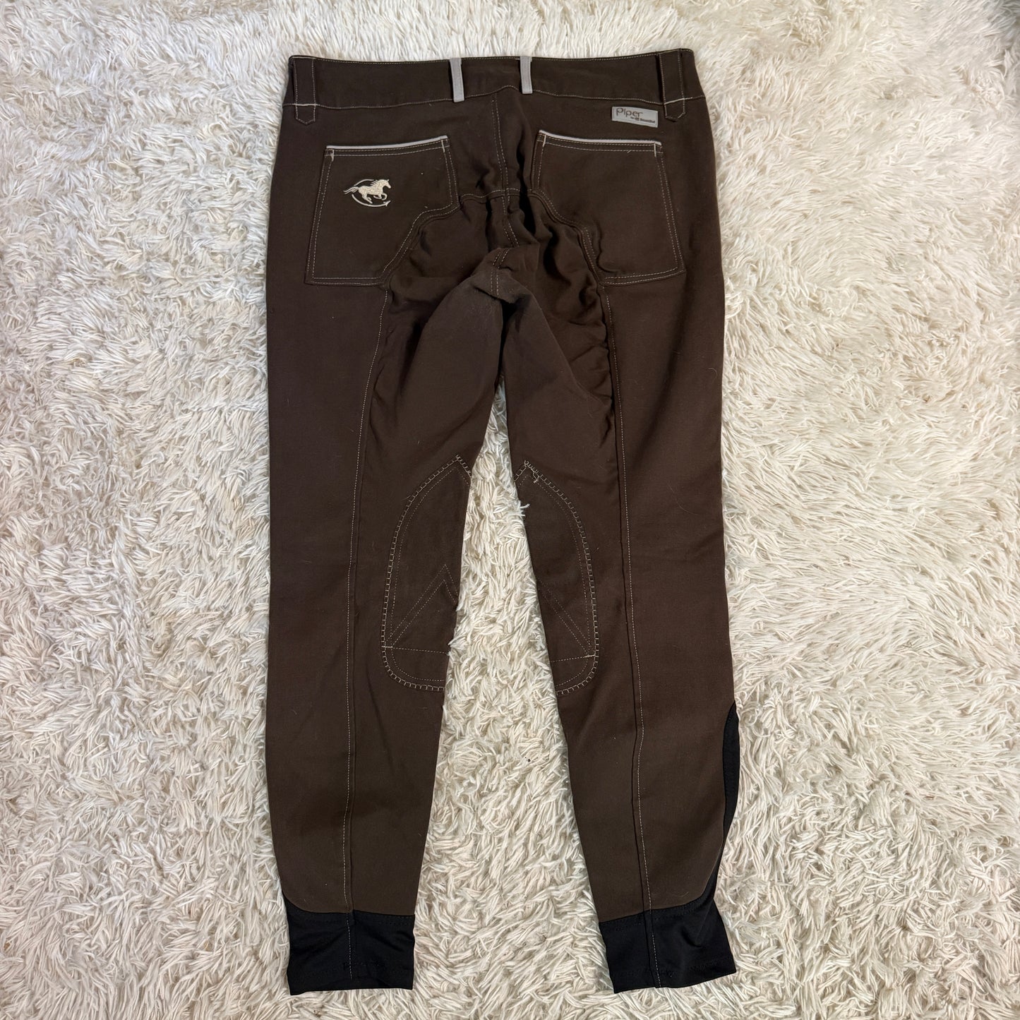 Women’s Size 34L Brown Smartpak Piper Knee Patch Horseback Riding Breeches