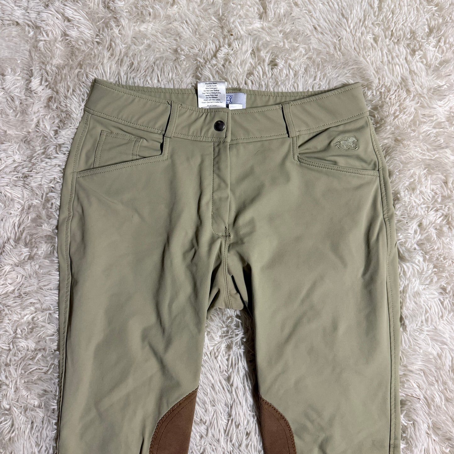 Women’s Size 32L Tan Smartpak Hadley Knee Patch Horseback Riding Breeches
