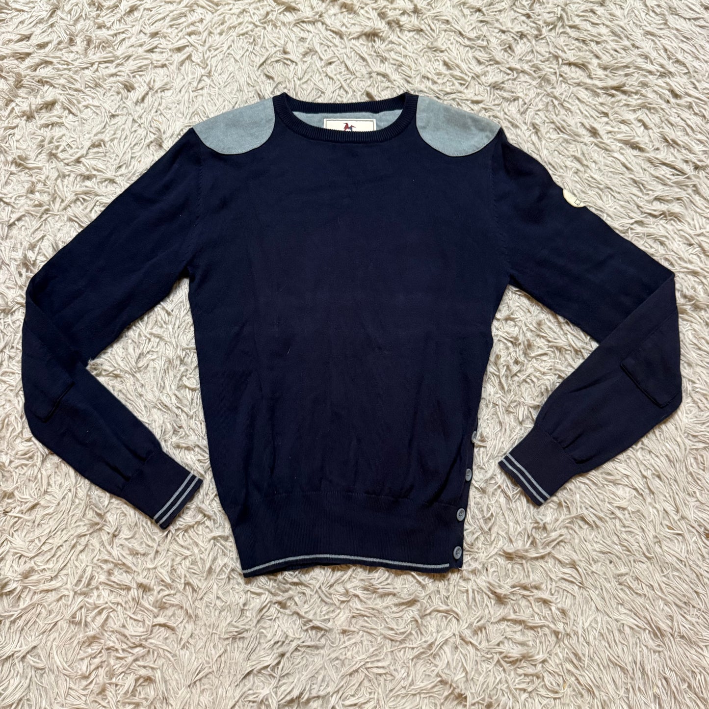 Women’s Medium Navy Leon Long Sleeve Horseback Riding Sweater