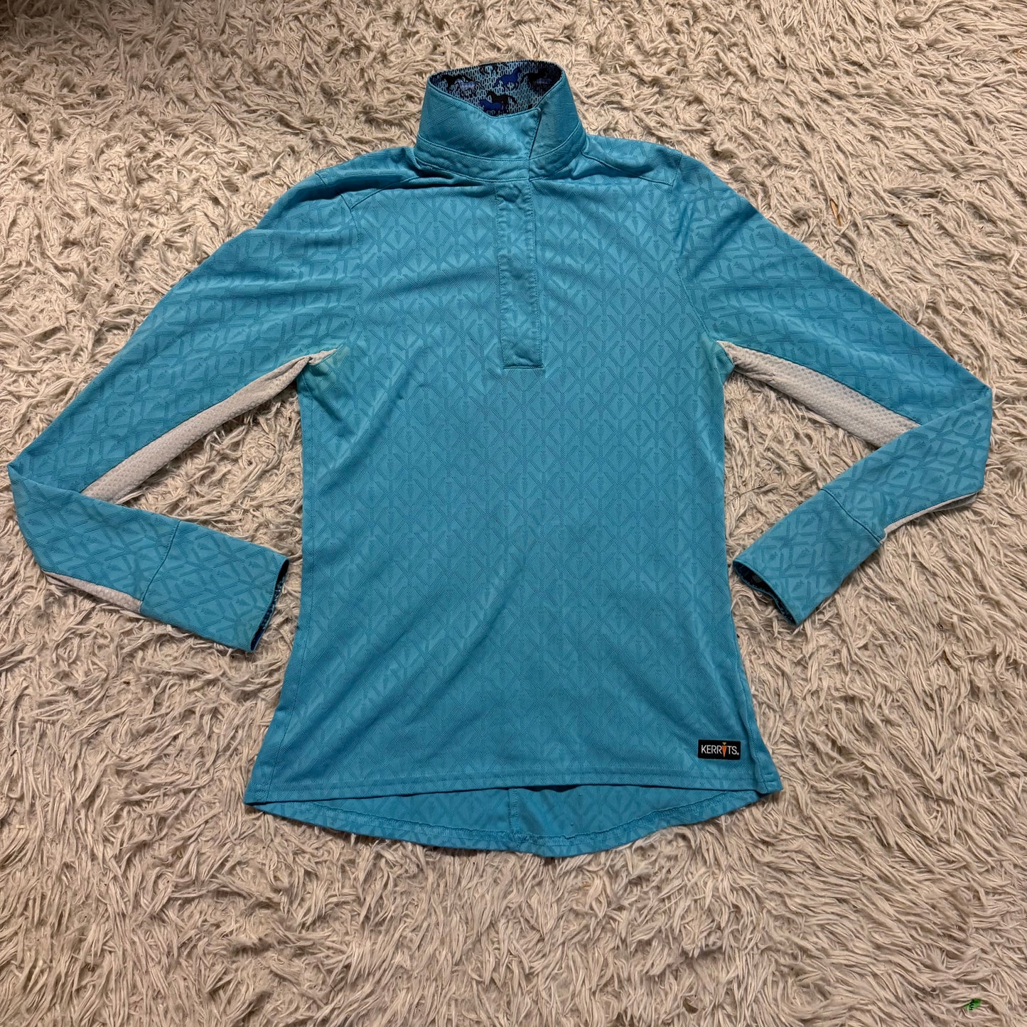 Women’s XS Blue Kerrits Long Sleeve Horseback Riding Sunshirt