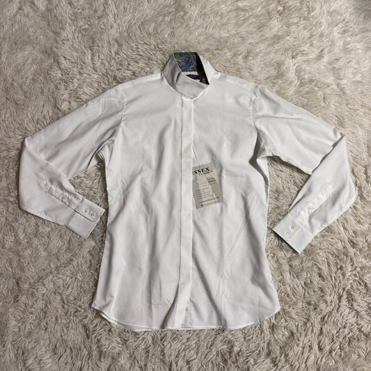 New Women’s Size 38 White Essex Classics Long Sleeve Horseback Riding Show Shirt