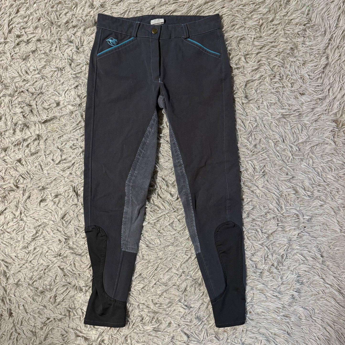 Women’s Size 26R Grey Smartpak Piper Full Seat Horseback Riding Breeches