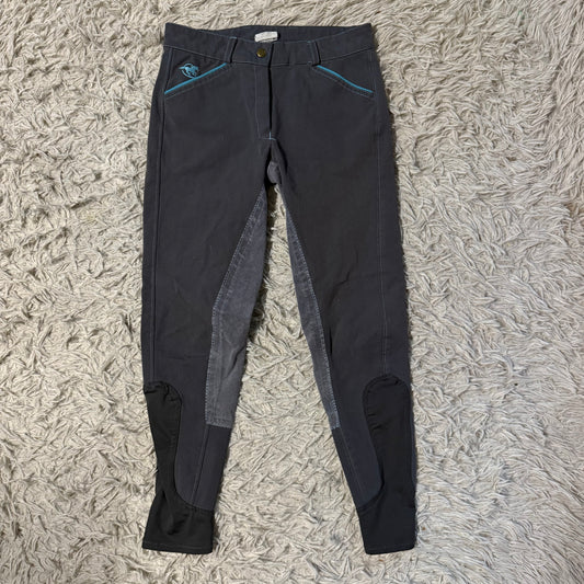 Women’s Size 26R Grey Smartpak Piper Full Seat Horseback Riding Breeches