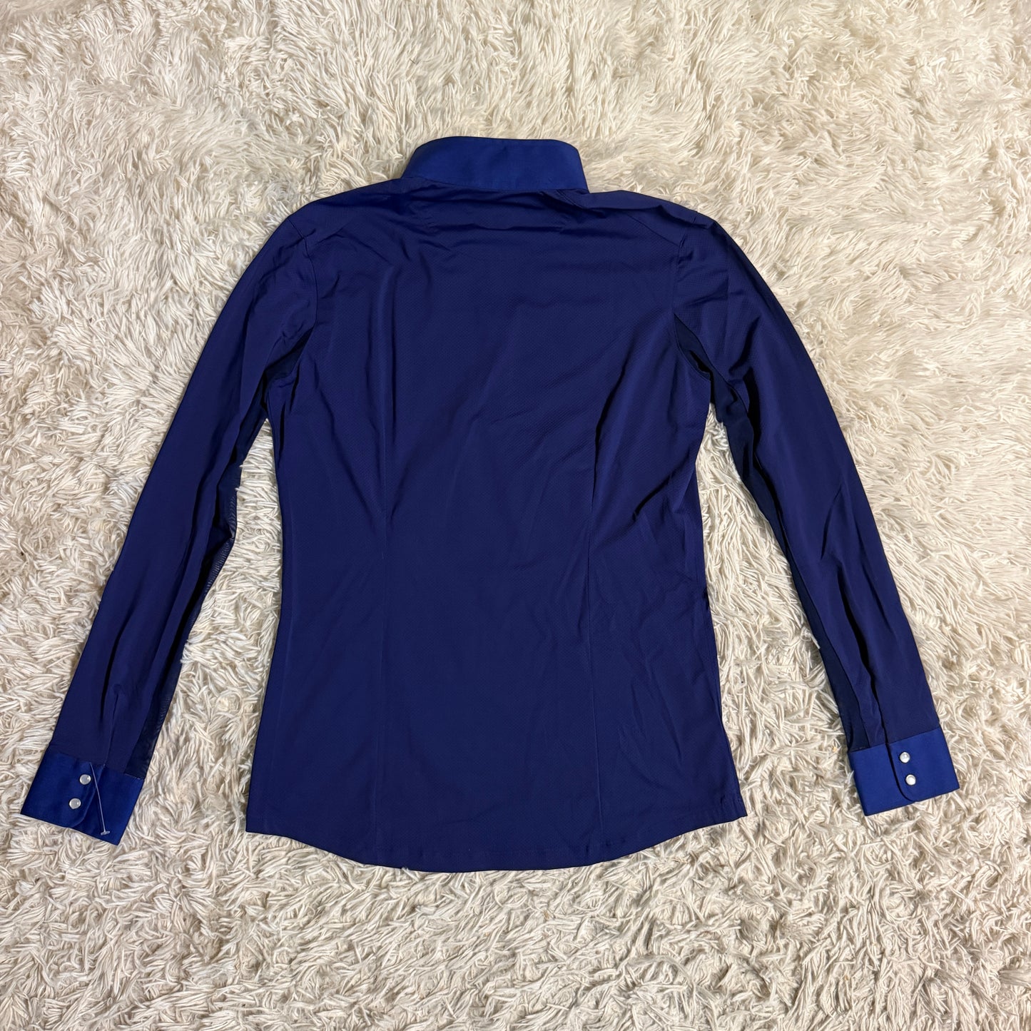 Women’s Medium Navy Essex Classics Long Sleeve Horseback Riding Show Shirt