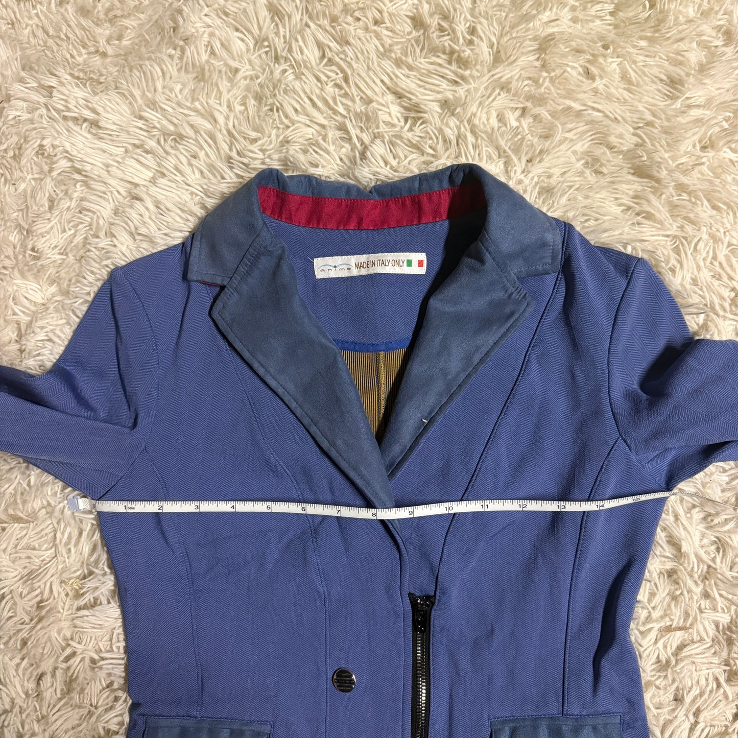 Women’s Size IT40 Blue Animo Louisiana Horseback Riding Show Coat