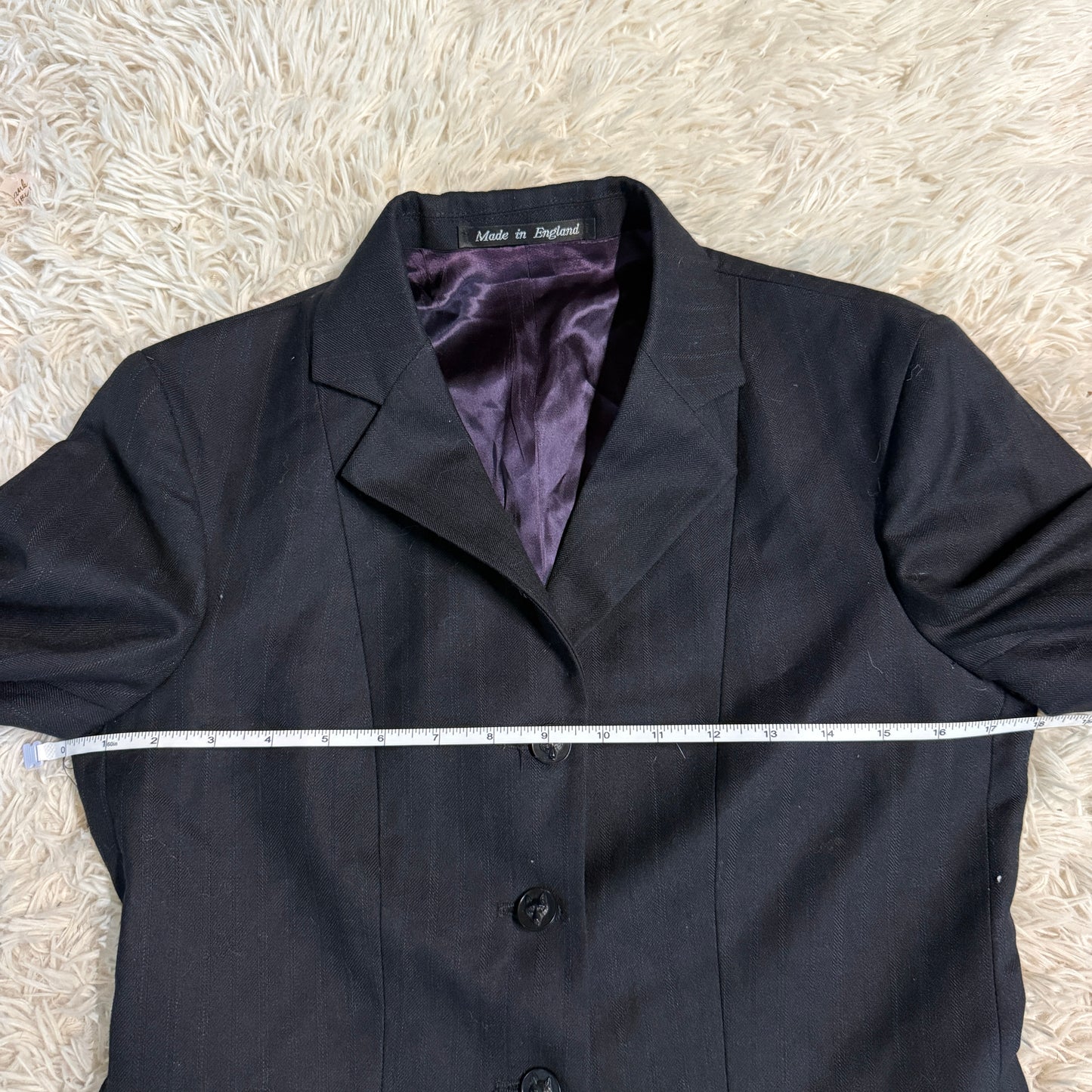 Women’s Size 12R Black Heythrop Wool Horseback Riding Show Coat