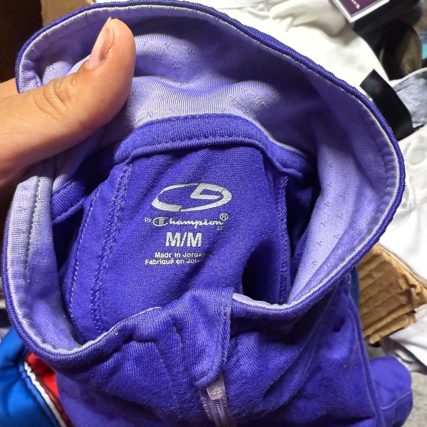 Women’s Medium Purple Champion Long Sleeve Horseback Riding Athletic Shirt