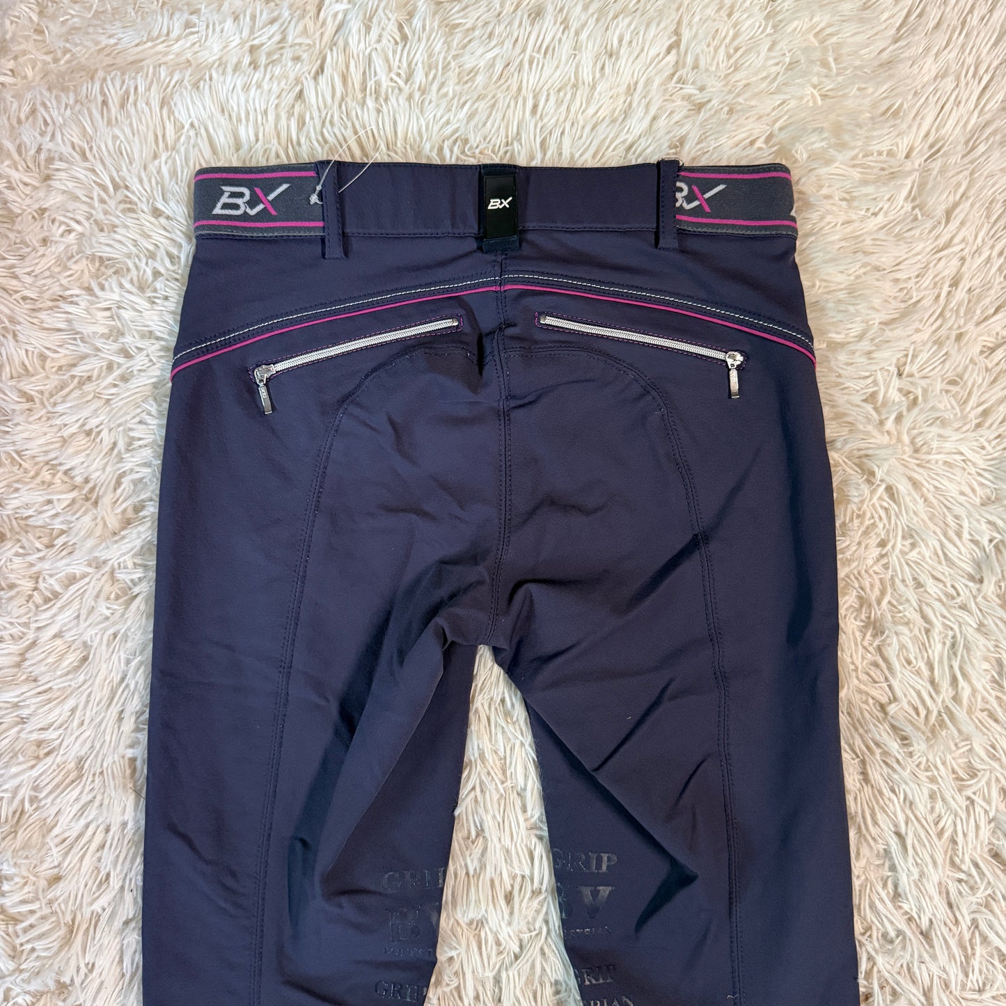 Women’s Size 22R Navy B Vertigo Knee Patch Horseback Riding Breeches