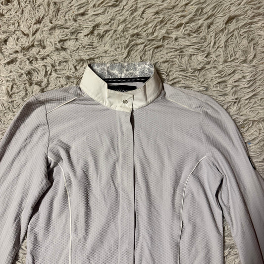 Women’s Medium Grey Horseware Long Sleeve Horseback Riding Show Shirt