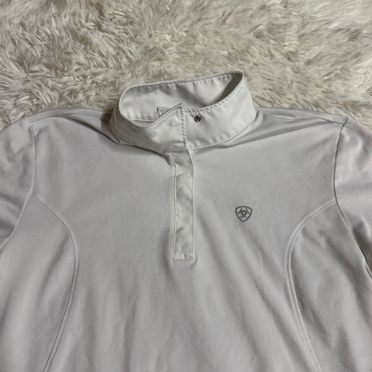 Child’s XXL White Ariat Short Sleeve Horseback Riding Show Shirt