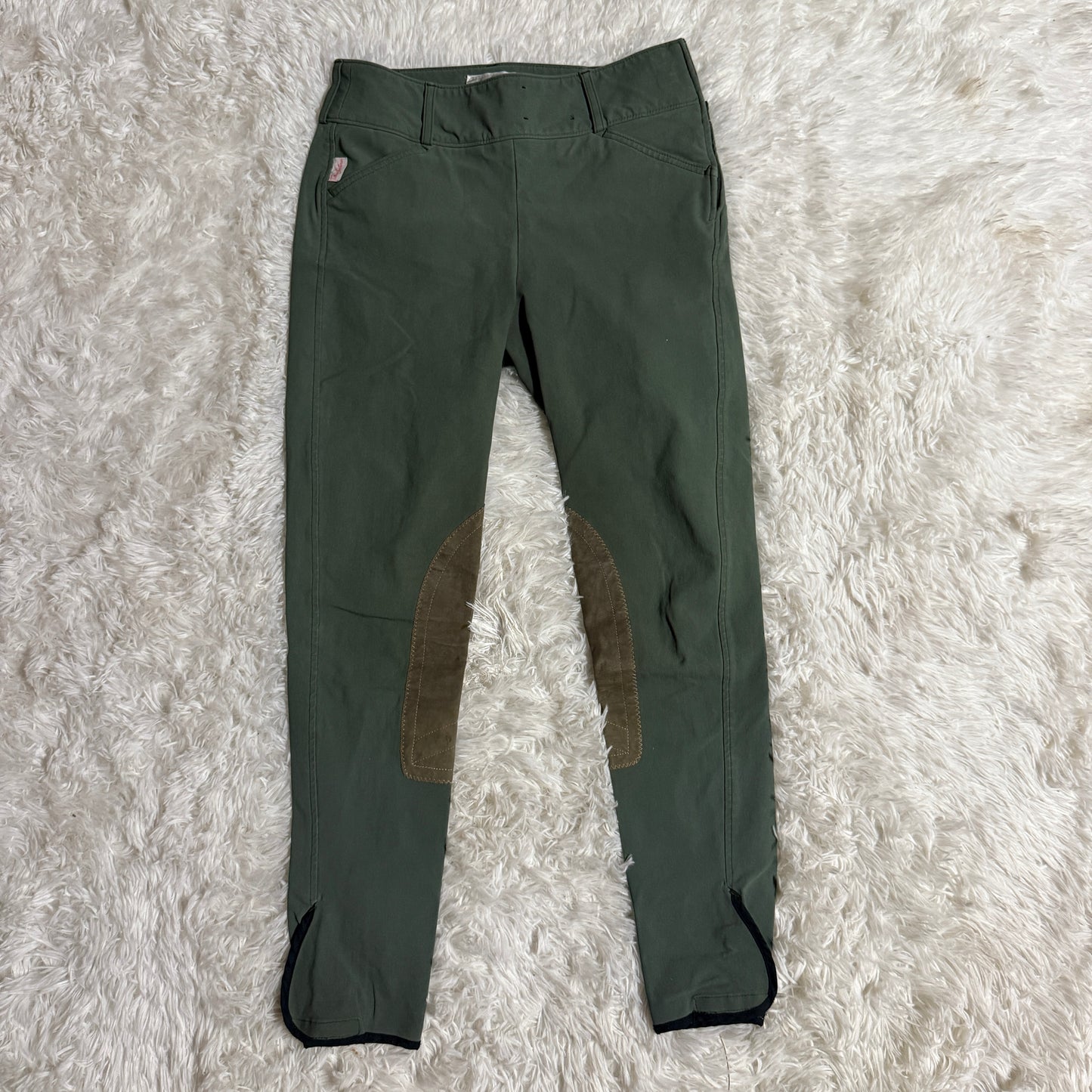 Women’s Size 26R Green Tailored Sportsman Knee Patch Horseback Riding Breeches