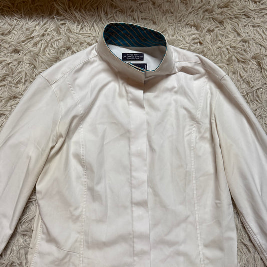 Women’s Small White Essex Classics Long Sleeve Horseback Riding Show Shirt