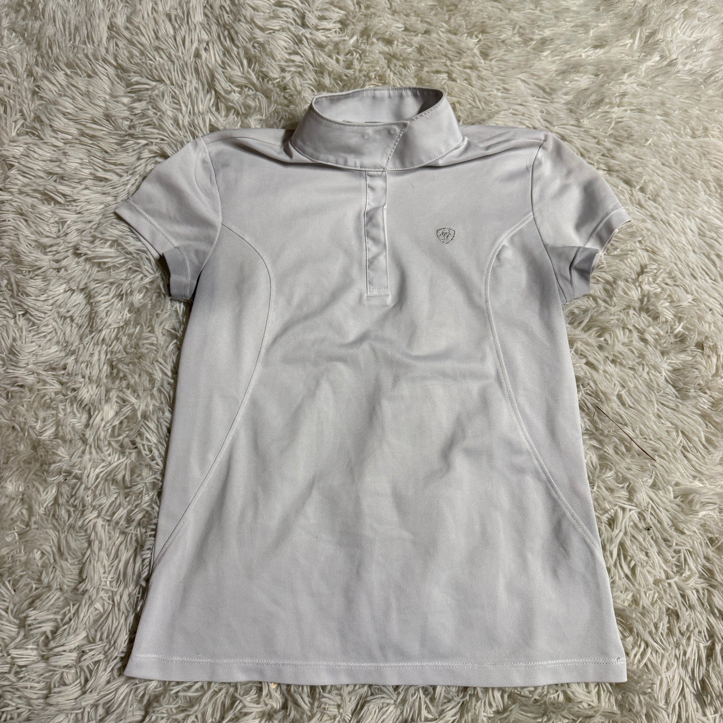 Child’s XL White Ariat Shirt Sleeve Horseback Riding Show Shirt