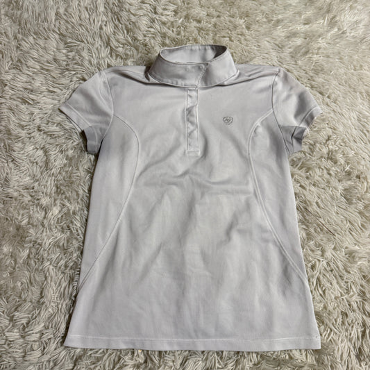 Child’s XL White Ariat Shirt Sleeve Horseback Riding Show Shirt