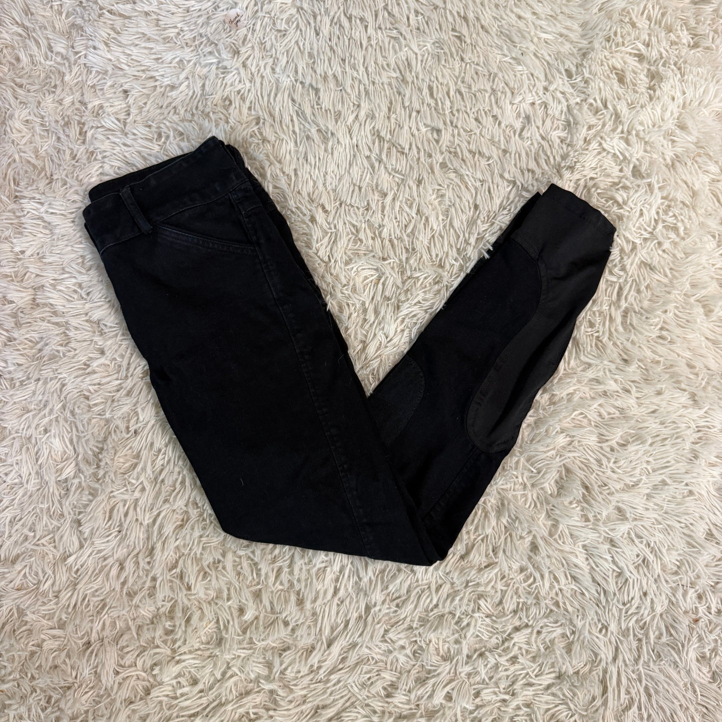 Women’s Size 28R Black Smartpak Piper Knee Patch Horseback Riding Breeches