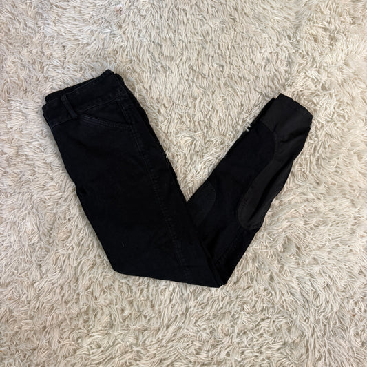 Women’s Size 28R Black Smartpak Piper Knee Patch Horseback Riding Breeches