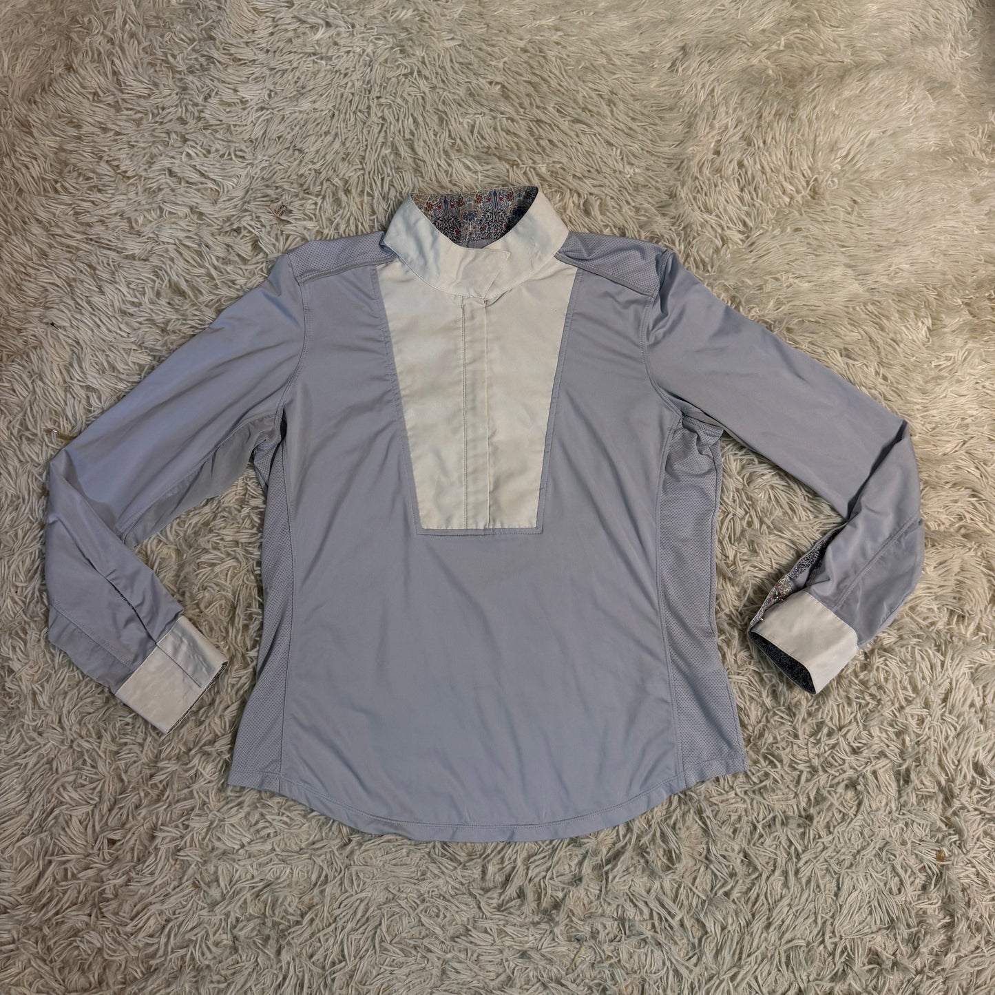Women’s Large Purple Chestnut Bay Long Sleeve Horseback Riding Show Shirt