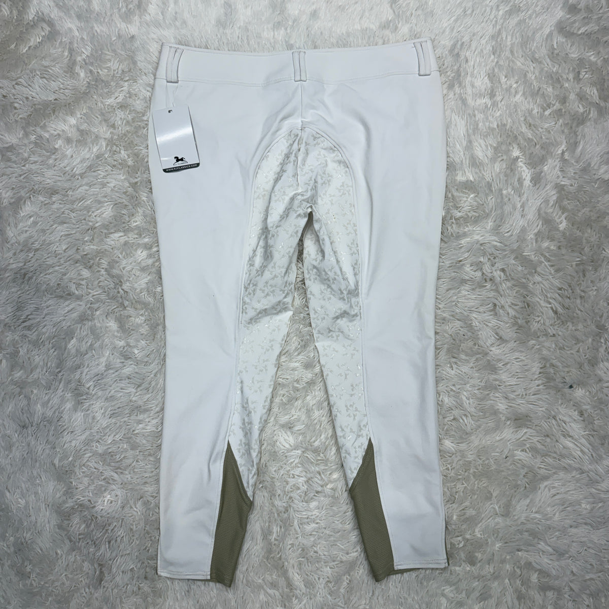 New Women’s Size 36R White RJ Classics Aria Full Seat Horseback Riding Breeches