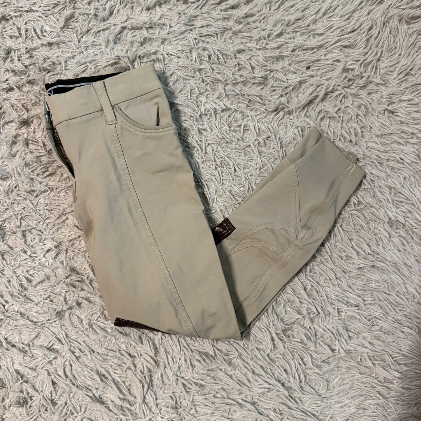 Women’s Size 26 Tan Ghodho Knee Patch Horseback Riding Breeches