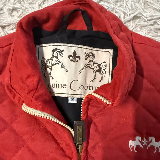 Women’s Small Red Equine Couture Horseback Riding Vest
