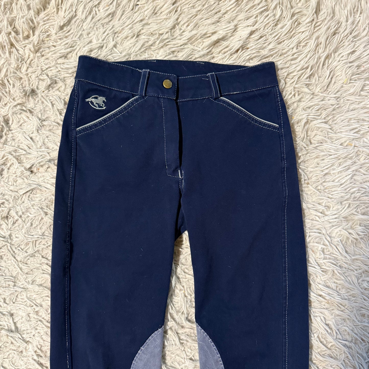 Women’s Size 24R Navy Smartpak Piper Knee Patch Horseback Riding Breeches