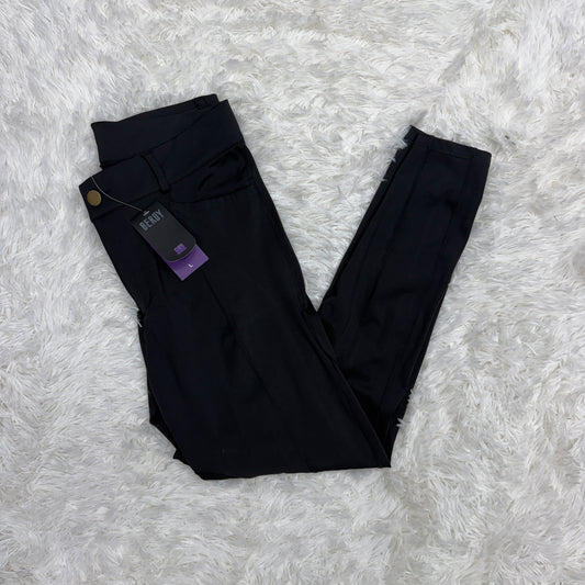 New Women’s Large Black Beroy Knee Patch Horseback Riding Tights