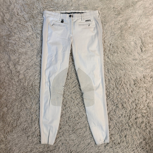 Women’s Size 28R White Pikeur Knee Patch Horseback Riding Breeches