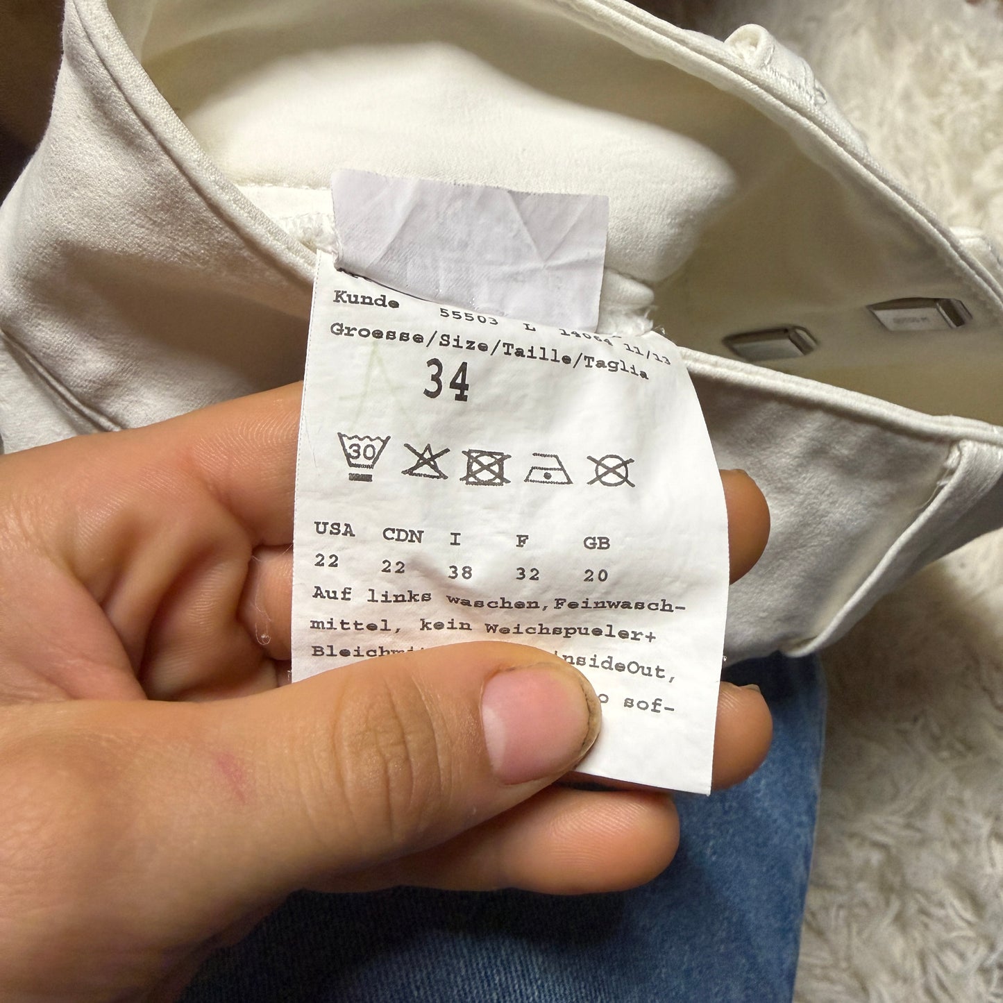 Women’s Size 22R White Pikeur Knee Patch Horseback Riding Breechesl