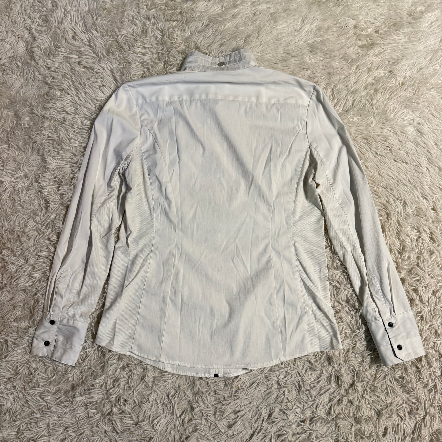 Women’s XL White Asmar Equestrian Long Sleeve Horseback Riding Show Shirt
