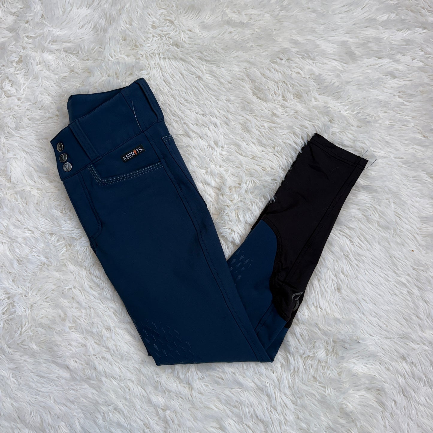 Women’s XS Blue Kerrits Knee Patch Horseback Riding Breeches