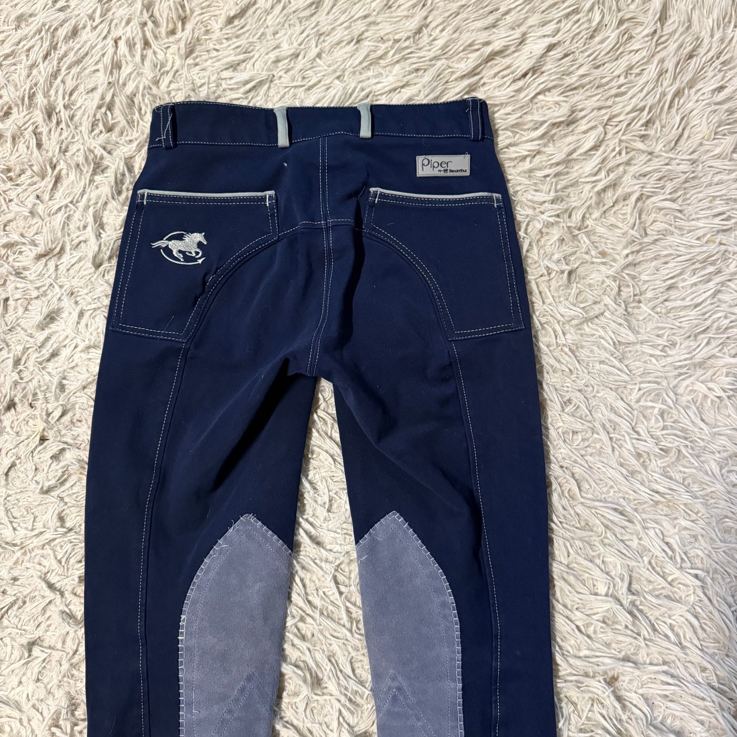 Women’s Size 24R Navy Smartpak Piper Knee Patch Horseback Riding Breeches