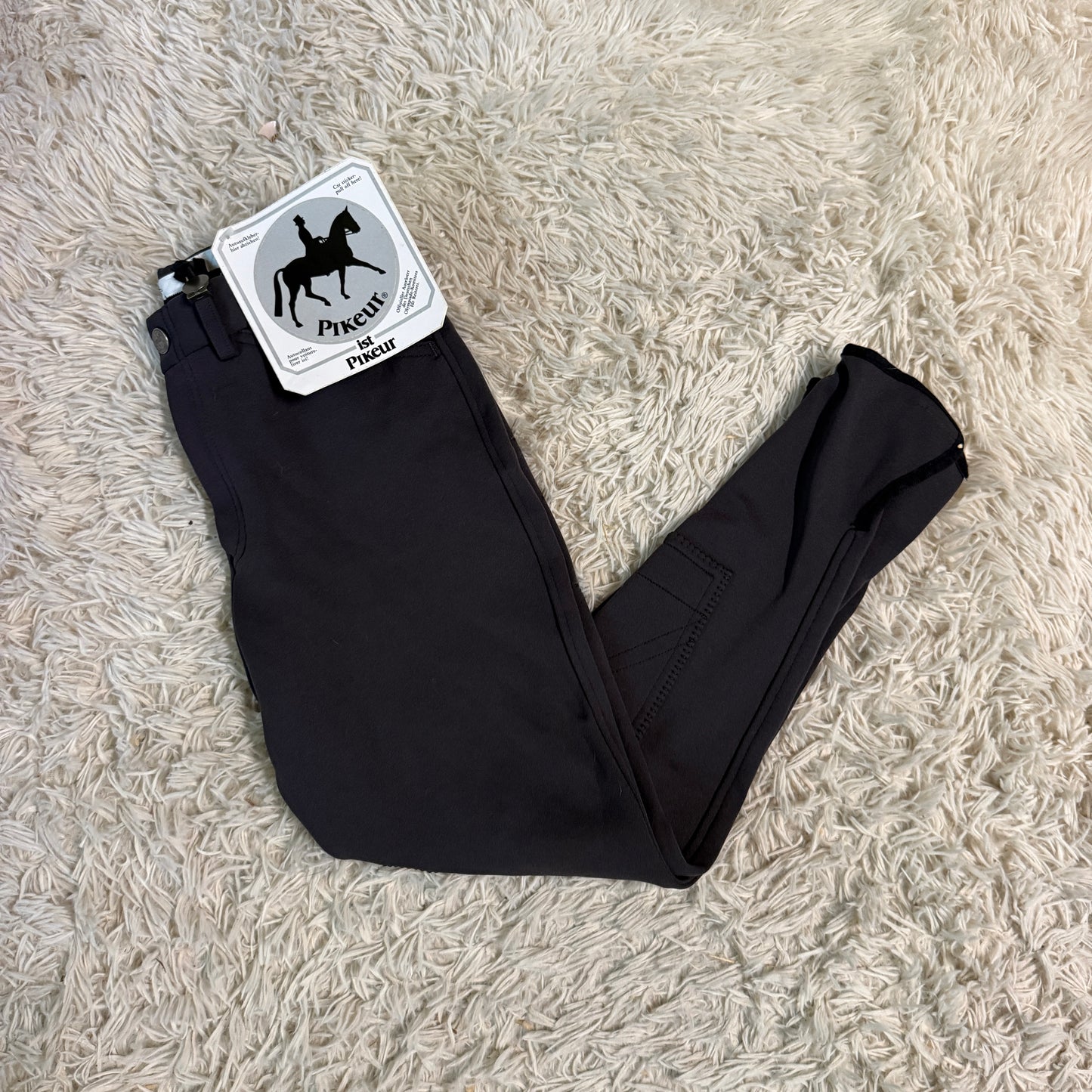 New Child’s Size 16R Grey Pikeur Knee Patch Horseback Riding Breeches