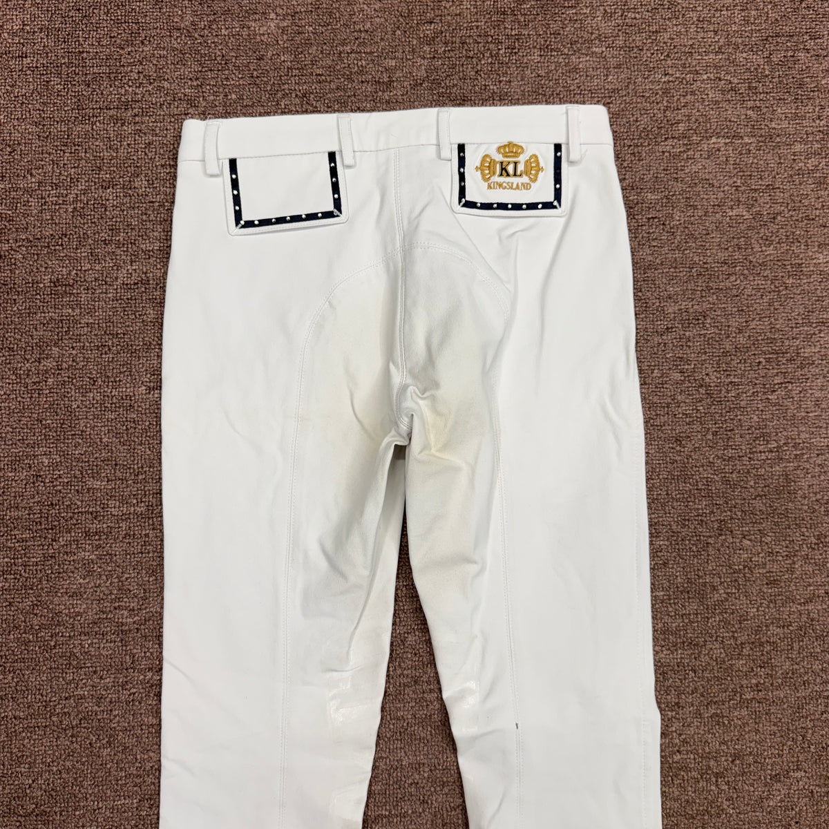 Women’s Size 22R (EU34) White Kingsland Knee Patch Horseback Riding Breeches
