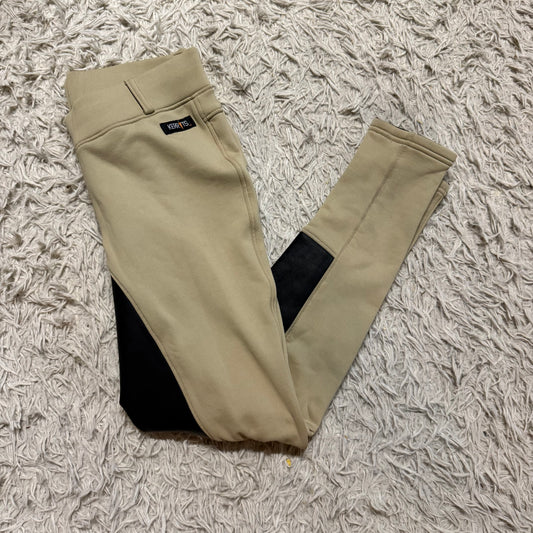 Women’s Large Tan Kerrits Full Seat Horseback Riding Winter Tights Breeches