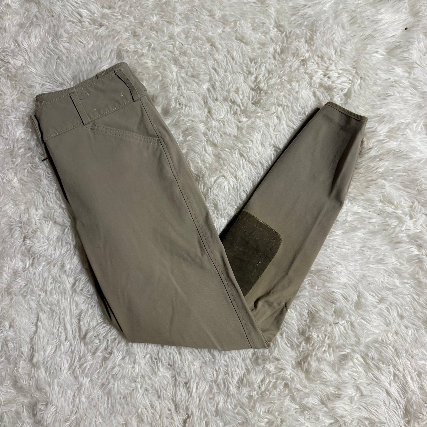 Women’s Size 26R Tan Tailored Sportsman Knee Patch Horseback Riding Breeches