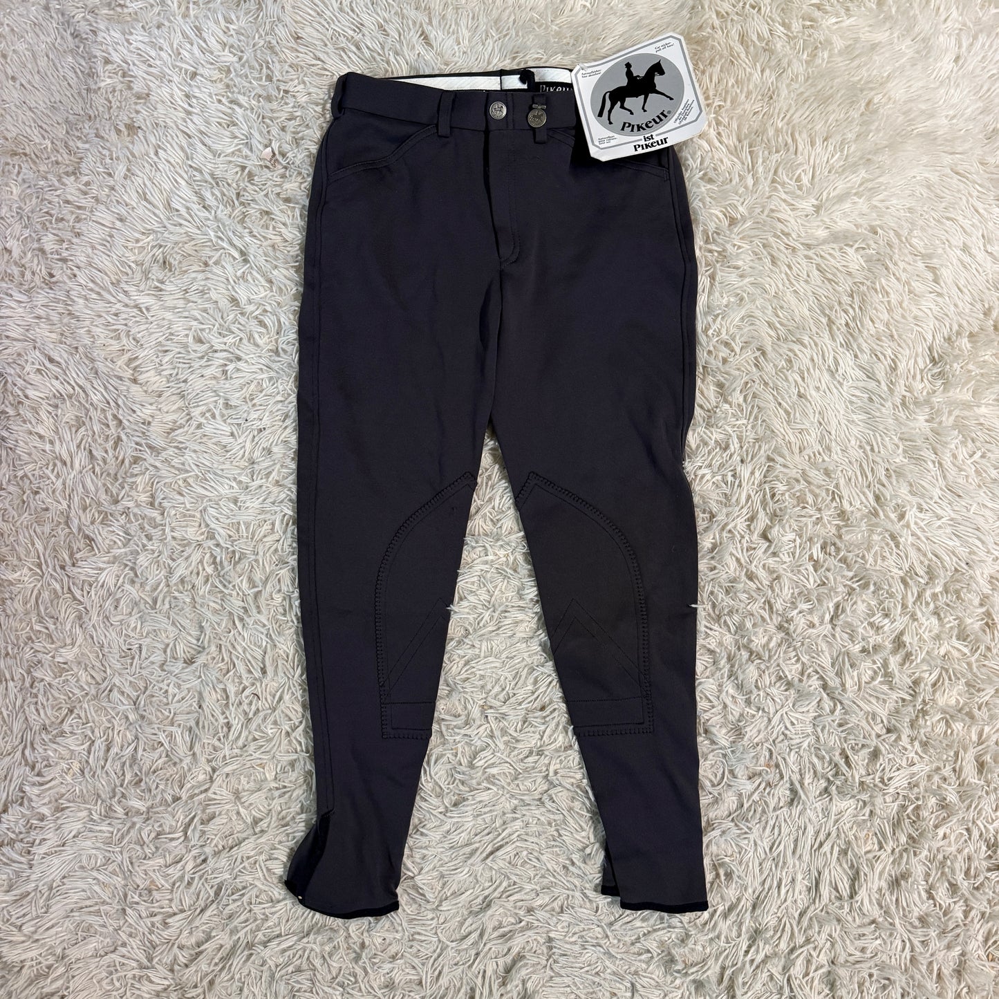 New Child’s Size 16R Grey Pikeur Knee Patch Horseback Riding Breeches