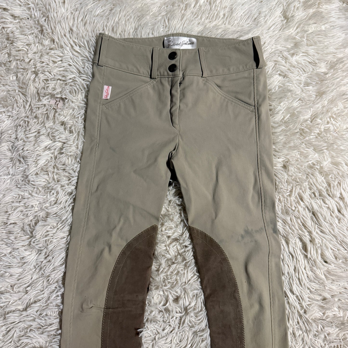 Child’s Size 12R Tan Tailored Sportsman Knee Patch Horseback Riding Breeches