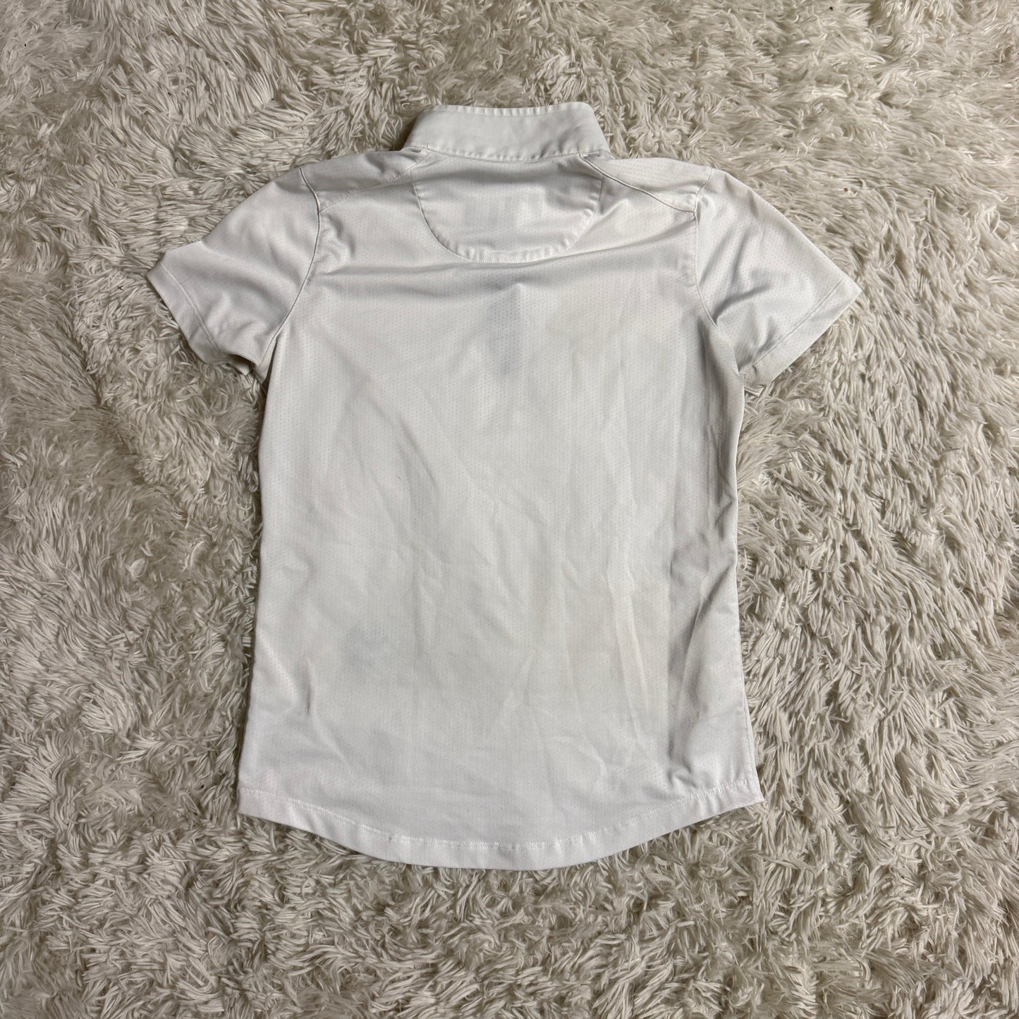 Child’s Large White Essex Classics Short Sleeve Horseback Riding Show Shirt