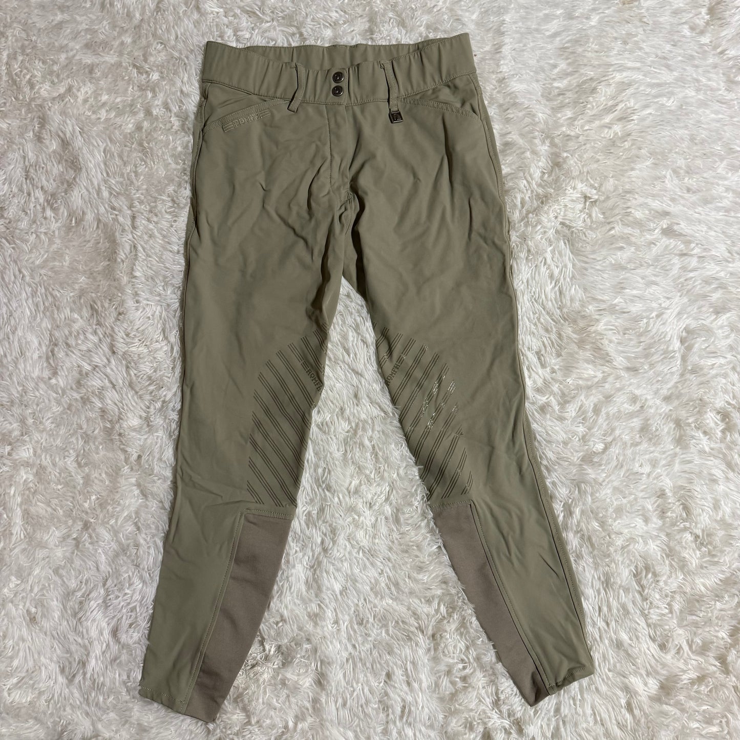 Women’s Size 28R Tan Romfh Knee Patch Horseback Riding Breeches